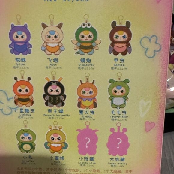 Baby Three Elf Plush Blind Box keychain pendant “Beetle” - Picture 5 of 6